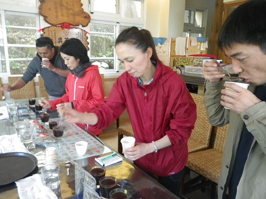 台湾産コーヒー豆のカッピング