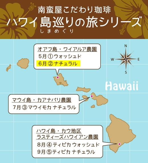 南蛮屋こだわりコーヒー『ハワイ島巡りの旅シリーズ』