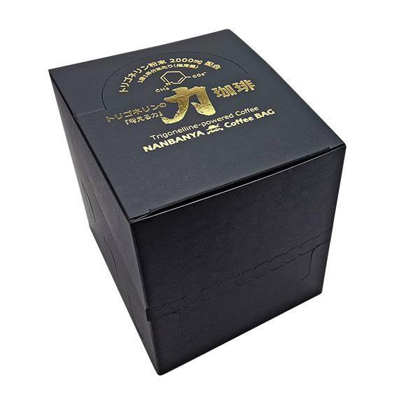 炭火焙煎『トリゴネリンの力 珈琲』ふりふりバッグ/15枚入りカートンBOXセット