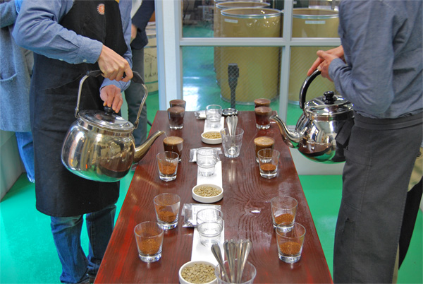 コーヒー生豆の品質管理
