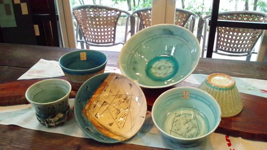 美濃焼「鶴琳窯」青の陶器