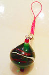 クリスマスをイメージしたとんぼ玉