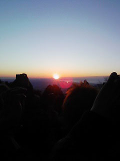 大山阿夫利神社にて初日の出