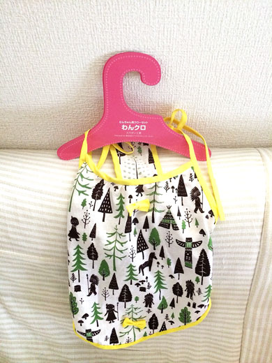 虫除けバンダナで愛犬の虫除けウエアーを作成