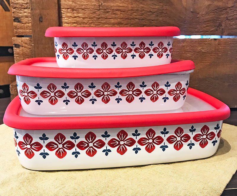 富士ホーローのクッカシリーズ 浅型タイプ 赤