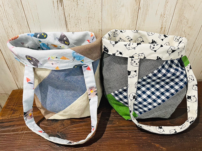 楽布アオトソラさんの【くたっと手さげ】