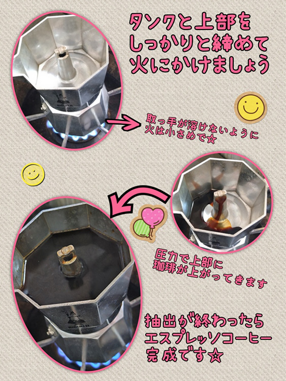 エスプレッソコーヒーの淹れ方