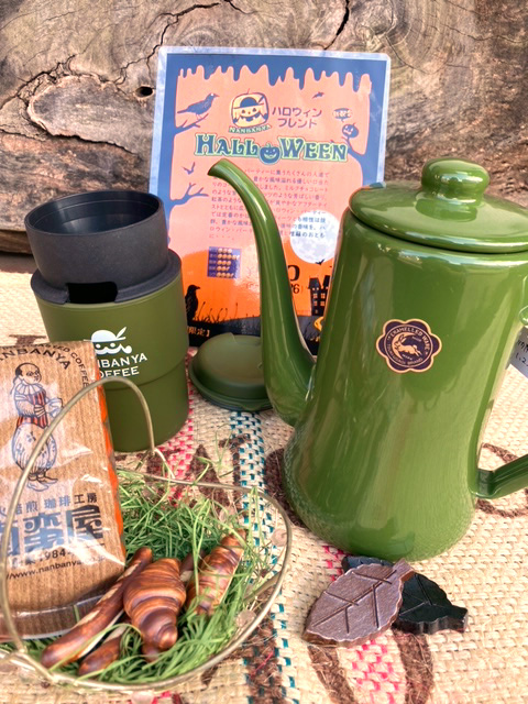 カリタ×月兎コラボ 限定色グリーンのコーヒードリップポット