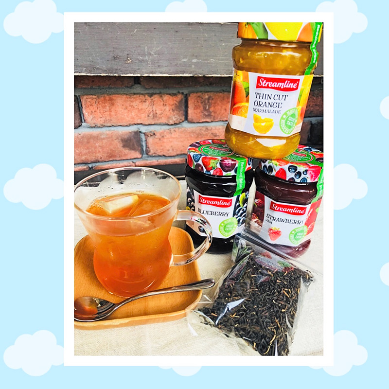 アイスティーにジャムを入れると美味しい！