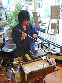 トンボ玉実演販売