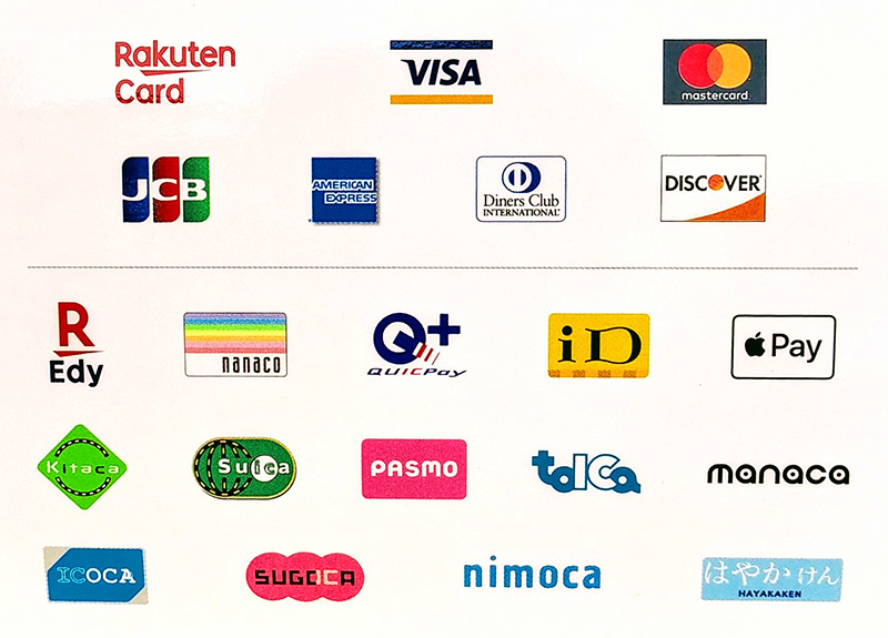 クレジットカード&電子マネー支払い