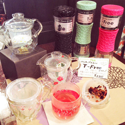 茶こし付きマグカップ、ガラスポット