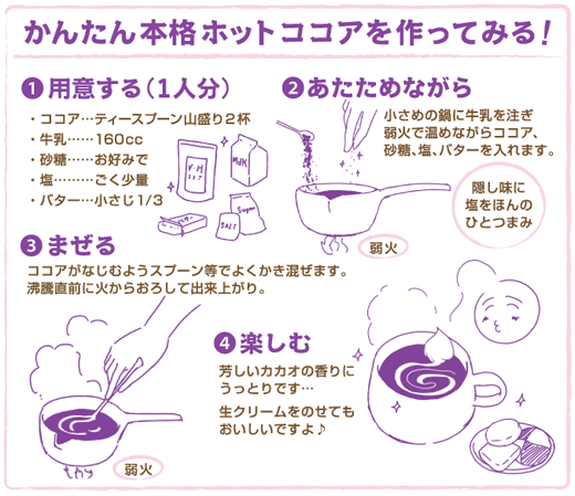 かんたん本格ホットココアレシピ