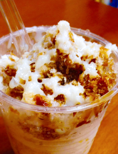 コーヒーと練乳のアレンジかき氷